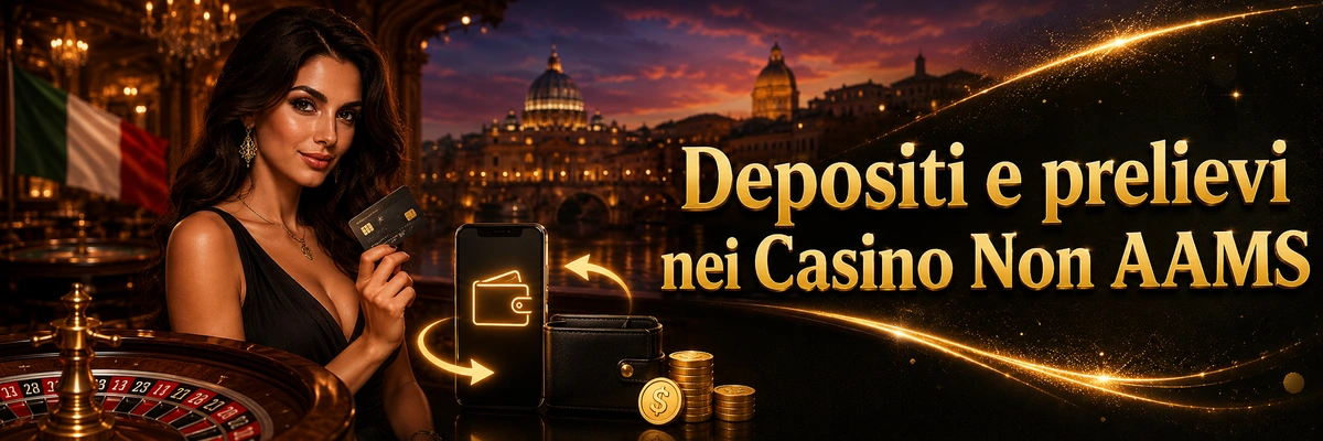 Depositi e prelievi nei Casino Non AAMS